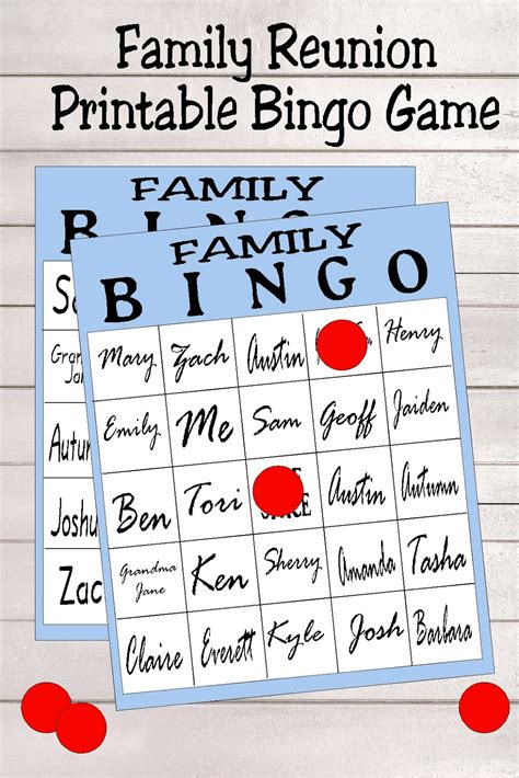 Family Bingo Game .